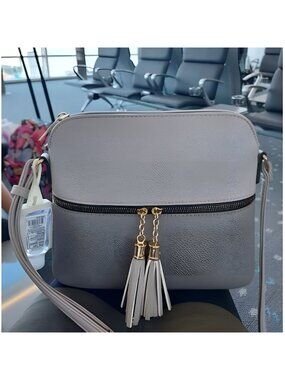 Lunar Lightweight Medium Dome Crossbody Bag Shoulder Bag with Tassel For Women